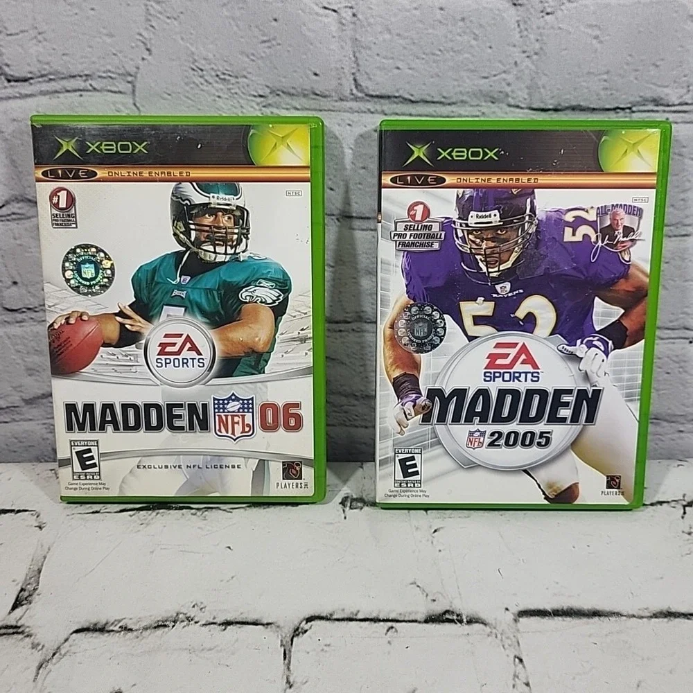 Xbox Live EA Sports Madden 2005 2006 NFL Lot Of 2 Video Games